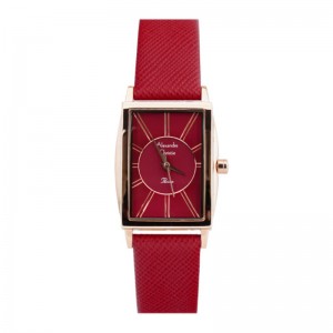 Alexandre Christie AC 2986 Rosegold Red Leather LHLRGRE